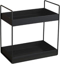 2 Tier Bathroom Counter Organizer, Standing Vanity Organizer Shelf for Bathroom Storage Organization, Countertop Skincare Makeup Organizers Holder, Black