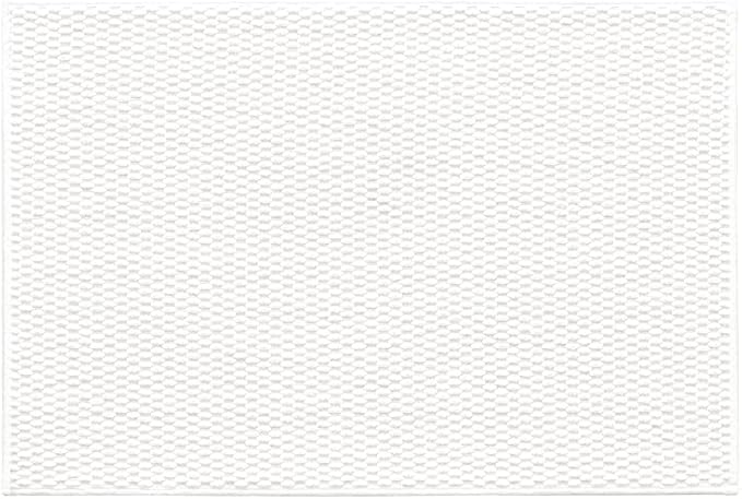 TYUU Bathroom Rugs Non Slip Washable, Super Absorbent Thin Bath Mat Quick Dry Low Pile Bathroom Rug, White 24"x36"