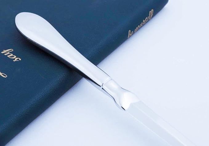 BANCHELLE Letter Opener Envelope Slitter Zinc Alloy with Black Box (Silver, 9.06 × 0.71 × 0.39 inches), 1 Piece