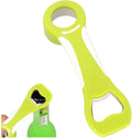 Multifunctional Bottle Opener 4-in-1 Grip Tool Easy Twist Cap Jar for Soda Bottles Canning Lids Can Tabs Arthritis Relief Kitchen Gadget Effortless Opening(White Green)