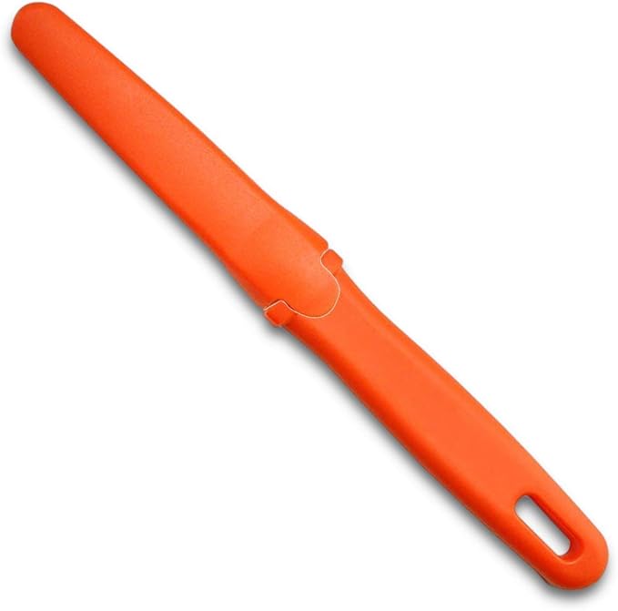 CANARY Cardboard Cutter with Blade Cover - 7.5" Box Cutter Utility Knife for Breaking Down Boxes & Opening Packages - Made in Japan, Orange