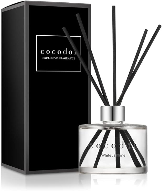 COCODOR Signature Reed Diffuser Set/White Jasmine / 6.7oz /1 Pack/Home Fragrance Diffuser, Oil Scent Diffuser for Bathroom Shelf Decor