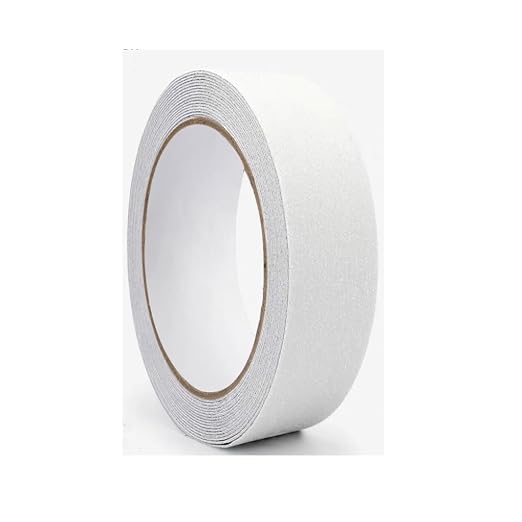 Grip Tape Anti Slip Tape 1 Inch, 33 Feet, White Heavy Duty Non Skid Tape for Stairs Outdoor/Indoor, Waterproof Safety Adhesive Strips Roll for Ramp Traction Tread Staircases, 80 Grit