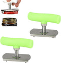 Jar Opener for Weak Hands, Adjustable Stainless Steel Jar Opener with Non-Slip Grip, Bottle Opener Lid Remover Kitchen Tool for Seniors Arthritis and Everyday Use (2, Green)