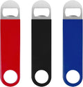 KTOJOY 3 Pack Bottle Openers,Beer Bottle Openers, Speed Openers, Stainless Steel Flat Bottle Opener with Exquisite Packaging, for Kitchen, Bar or Restaurant 7 inches Red, Black, Blue