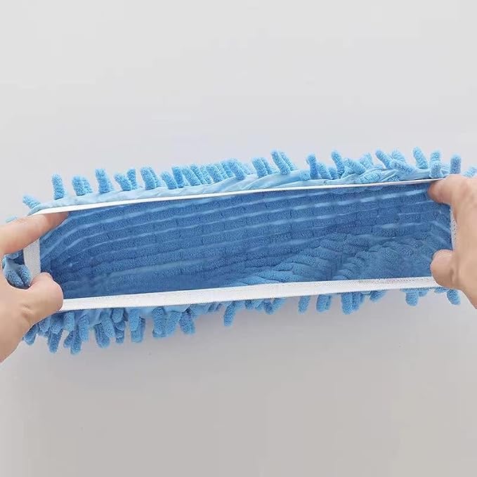 Mop Slippers,Mop Shoes,Dust Duster, Mop Socks for Women Men Kids Foot, Microfiber Reusable for House Office Bathroom Kitchen (Blue,One Size)