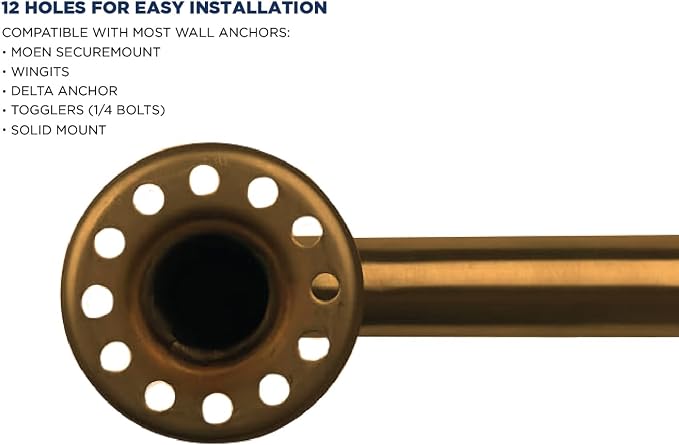Grab Bar Bundle - ADA Compliance - 1.5" Diameter - 18", 36", 42" Lengths - Pack of 3 - Brushed Rose Gold, Toilet Grab Bars for Commercial Restrooms and Grab Bars for Shower