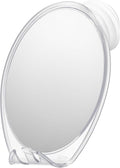HONEYBULL Fogless Shower Mirror with Suction Mount & Swivel – Anti-Fog Acrylic Bathroom Mirror for Shaving – Built-in Razor Holder, Easy Install, Home Shower Accessory (Extra-Large)