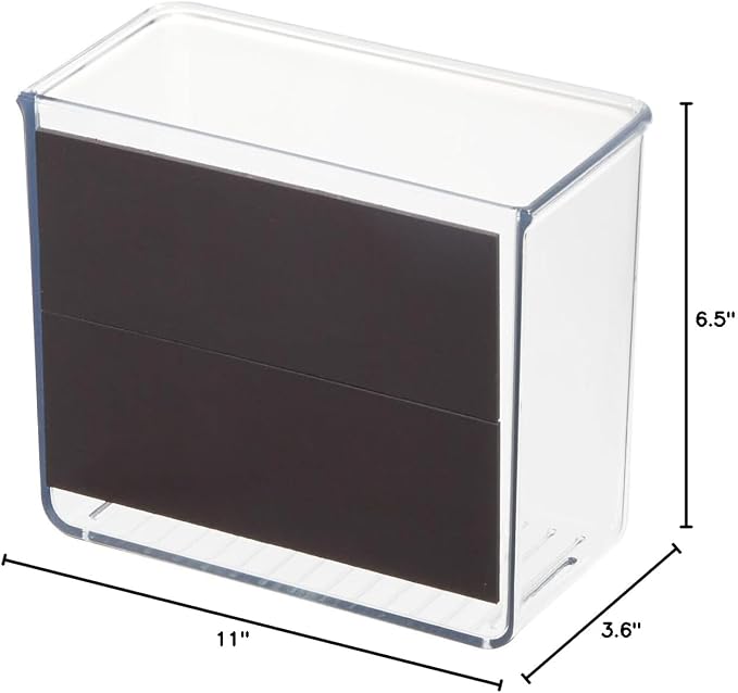 iDesign Magnetic Small Clear Plastic Organizer Bins for Laundry Room Storage