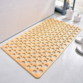 Casa and Beyond Shower Mat,Non Slip Bath Mat and Shower Mat with Suction Cups and Drain Holes,Bathroom Mat Easy to Clean Soft Machine Washable,Bathtub Mat Easy Dry&Cut (Beige,28" x 28"(Rectangular))