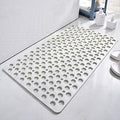 Casa and Beyond Shower Mat, Bathtub Mat Non Slip with Suction Cups and Drain Holes, Easy to Clean Soft Machine Washable, Shower Mats for Inside Shower Easy Dry&Cut (White,35" x 16"(Rectangular))
