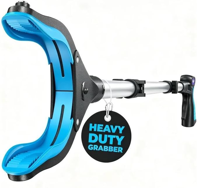 KEKOY Pro 36-inch Reacher Grabber Pickup Tool, Heavy Duty Grabbers for Seniors Foldable Pick Up Trash Stick with Anti-Slip 360° Rotating Jaw, 4" Wide Extended Weed Gripper Claw with Magnet