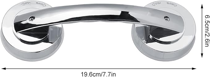 Suction Cup Grab Bar, 2 Pack Glass Door Window Handle Suction Cup Glass Mirror Door Handle for Bathroom Bathtubs and Showers Kitchen Drawer Cabinet