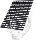 Bath Mat Non Slip Shower Mat Bathtub with Drain Holes and Heavy Duty Rubber No Suction Cups Sturdy Shower Stall Tub Mat for Bathroom, Shower Floor, Pool, SPA, (Black, 2FT X 26FT)