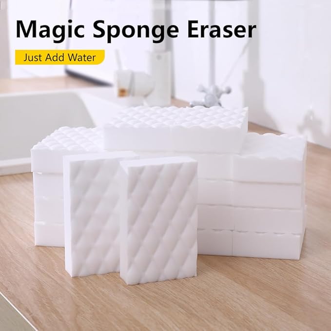Melamine Sponge,50 Pack 2X Density Magic Sponges Eraser in Bulk,Melamine Foam Cleaner for Kitchen, Bathroom,Bathtub, Sink,Furniture, Wall Cleaner
