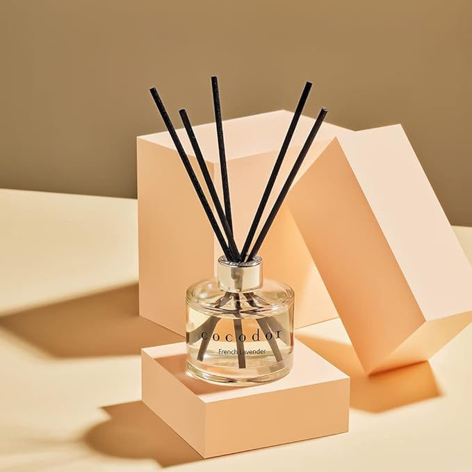 COCODOR Signature Reed Diffuser Set/Black Cherry / 6.7oz /2 Pack/Home Fragrance Diffuser, Oil Scent Diffuser for Bathroom Shelf Decor