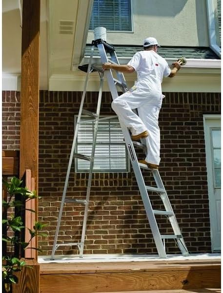 Louisville Ladder 8-Foot Aluminum Step Ladder, 300-Pound Load Capacity, Type IA, AS3008