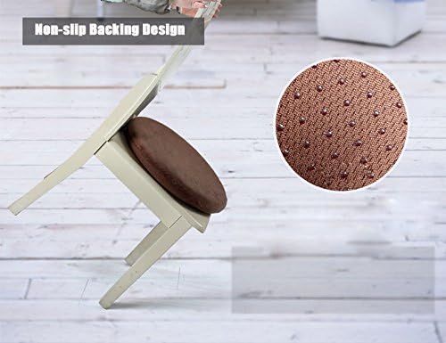 Sigmat Memory Foam Seat Cushion Anti-Slip Soft Round Stool Cushion Chair Pad 13 Inch Camel