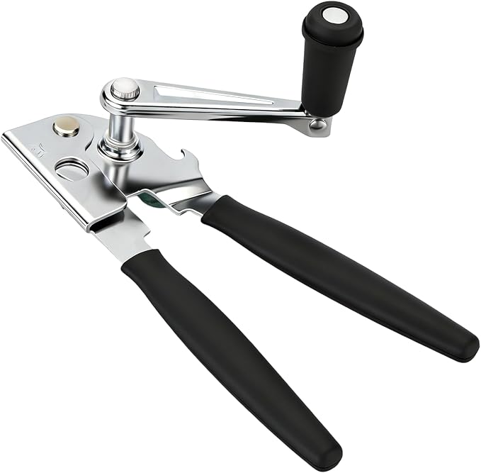 Heavy Duty Commercial Manual Crank Can Opener,Easy for Seniors & Arthritis | 360° rotation,easy cut,for restaurants & home kitchens,works on #10 cans,ergonomic