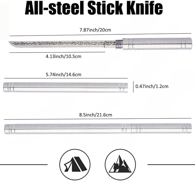 4.13" All-steel Fancy Letter Opener Envelope Slitter, Office Desktop Mail Opener, Stainless Steel Letter Envelope Knife for Home, Office (Stick Shaped, Sliver)