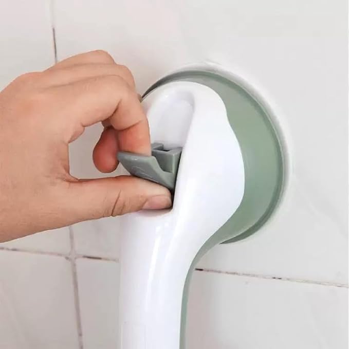 2Pcs Suction Grab Bars for Shower, Safety Handle Support for Bathroom (2, Black, 12in)