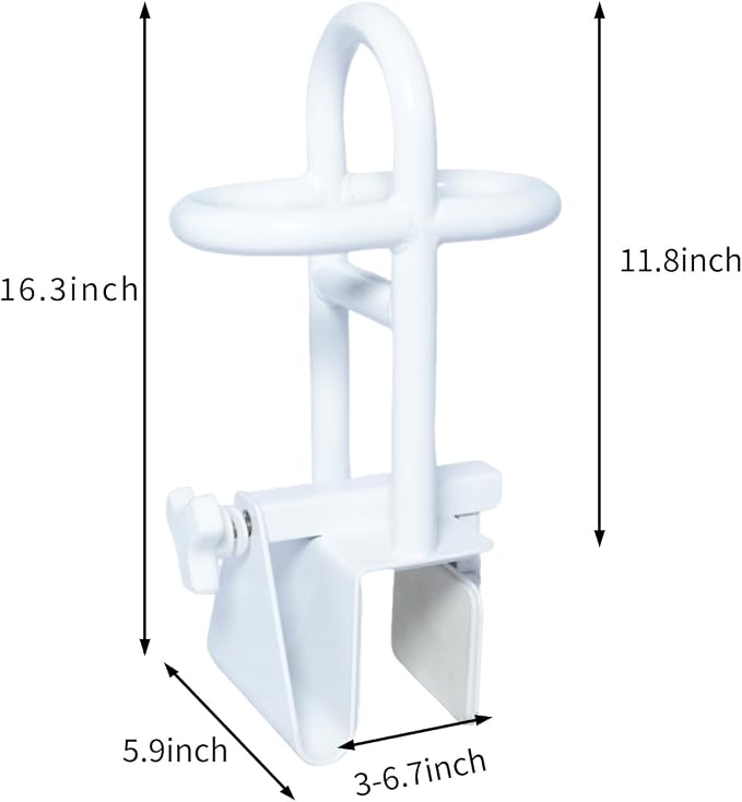 Triple Grip Adjustable Bathtub Handles for Seniors, Fits 3-Inch+ Thick Walls. Please Measure Before Purchasing Tub Grab Bars for Side of Tub, Handicap Grab Bars, Tub Handles for Elderly Balance