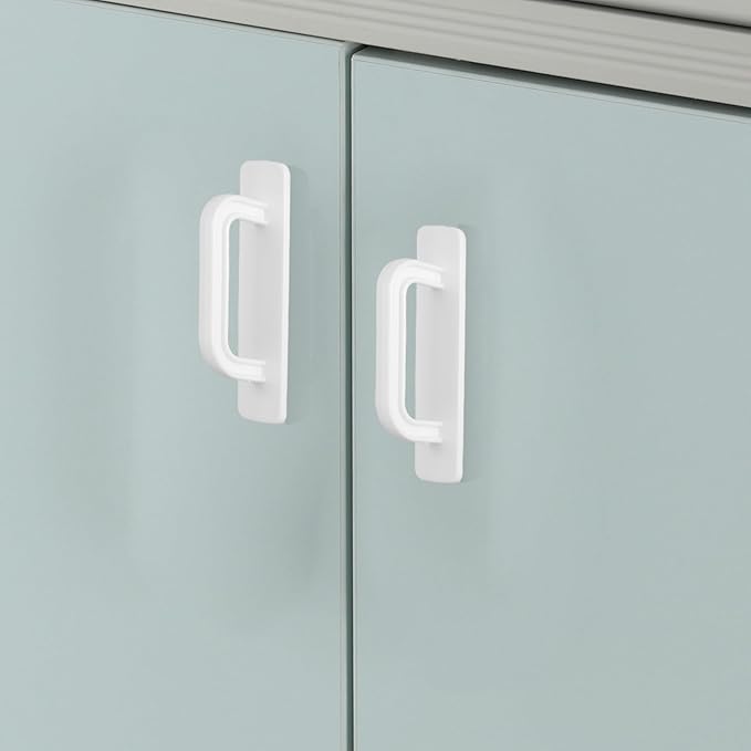 2 Pack Adhesive Cabinet Handles, Stick on Handle, No Drill Cabinet Pulls Peel and Stick, Cabinet Door Handles for Cabinet Closet Glass Sliding Shower Door Handle