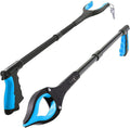 Grabber Reacher Tool - 2 Pack - Updated Version Long 32 Inch Foldable Pick Up Stick - Strong Grip Magnetic Tip Lightweight Trash Picker Claw Reacher Grabber Tool Elderly Reaching - by Luxet (Blue)