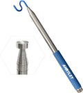 10 FT Telescoping Pickup Tool Magnetic Pole with Hook, Telescopic Push Pull Rod Wire Reacher Grabber Disc Golf retriever, Telescopic Magnetic Pick-Up Tool