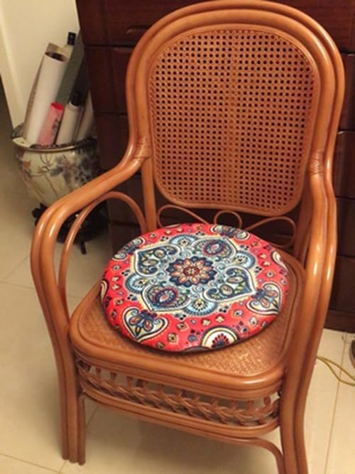 Sigmat Memory Foam Seat Cushion Anti-Slip Soft Round Stool Cushion Chair Pad 13 Inch Floral