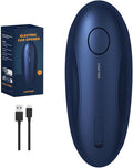 Automatic Electric Can Opener for Seniors for Kitchen:Anyone can Hands Free,One Touch Opener,Durable Blades,Rechargeable, Smooth Edge, Lightweight Small Size, Blue