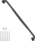 Anti-Slip Grab Bar 32 inch, iMomwee Stainless Steel Black Shower Handrail for Elderly, Wall Mounted Safety Handicap Bars, Balanced Support Handle Bathroom Bar for Senior