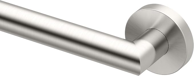 Gatco 970 Glam Shower Grab Bar, 12 Inch, ADA Compliant Stainless Steel, Satin Nickel, Wall Mounted Bathroom Handrail