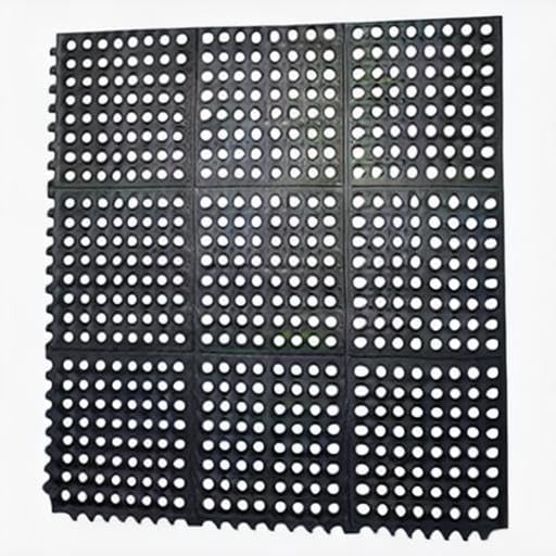 Envelor Interlocking Rubber Floor Mat Restaurant Kitchen Mat for Floor Anti Fatigue Bar Mat Door Mat Non - Slip Mat Indoor Outdoor Shower Pool Drainage Mat Durable Garage Flooring 36 x 36 Inch