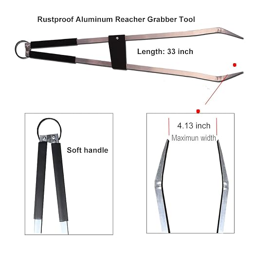 Long Trash & Garbage Picker Grabber Tool,Lightweight Aluminium & Rustproof,Litter Pick Up Stick,Trash Tong, Reaching Assist Tool, Garden Nabber Plogging