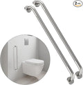 36 Inch Anti Slip Shower Grab Bar, Munzong 2 Pack Brushed Nickel Bathroom Grab Bar, Knurled Bathroom Balance Bar,Safety Hand Rail Support Handicap Elderly Injury Senior Assist Bath Handle