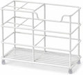 Urbanstrive 304 Stainless Steel Bathroom Toothbrush Holder Toothpaste Holder Stand Bathroom Accessories Organizer (White, Small)