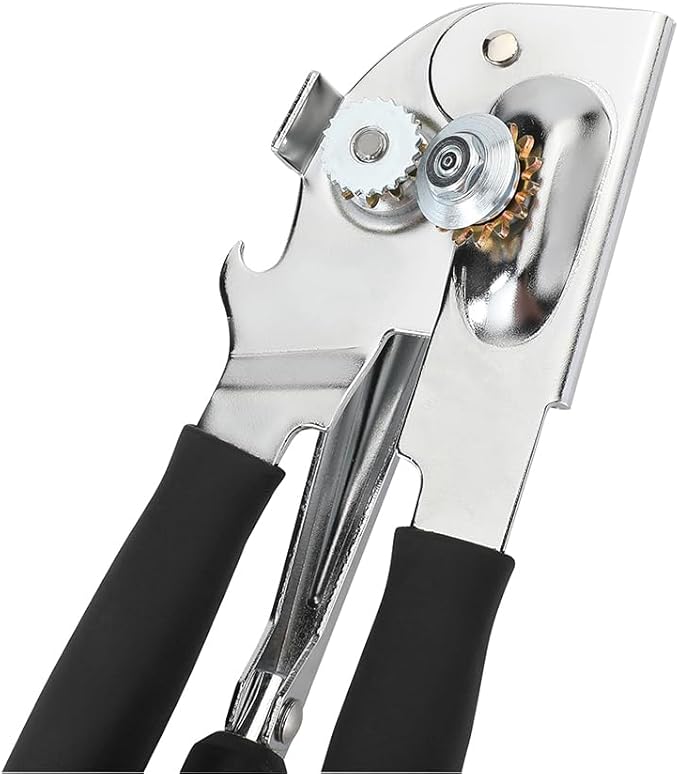 Manual Can Opener,Heavy Duty Easy Ergonomic Crank for Seniors & Arthritis | Commercial Stainless Steel,Smooth Edge,Easy to Use,Long handle,Works Quickly,for Restaurants & Home Kitchens