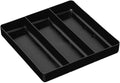 Ernst Manufacturing Stackable Home, Office & Workshop Tray in Black with 3 Compartments - Ideal for Mechanics, Electricians, Plumbers, Crafting, Hobbies - Impact Resistant, Fits in Drawers