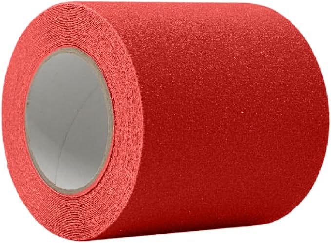 WOD Heavy Duty Anti Slip Tape Red - 6 inch x 60 ft. Non Skid Treads Weather Proof Indoor/Outdoor Traction Tape for No Slip Stairs ASTC32