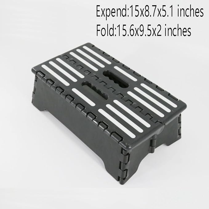 Portable Folding Step Riser for Elderly/Adults/Kids,High Riser Step Easy Transport,Foldable Stepping Stool Step Stool for Car/Kitchen/Bath,5 inch High Large Platform