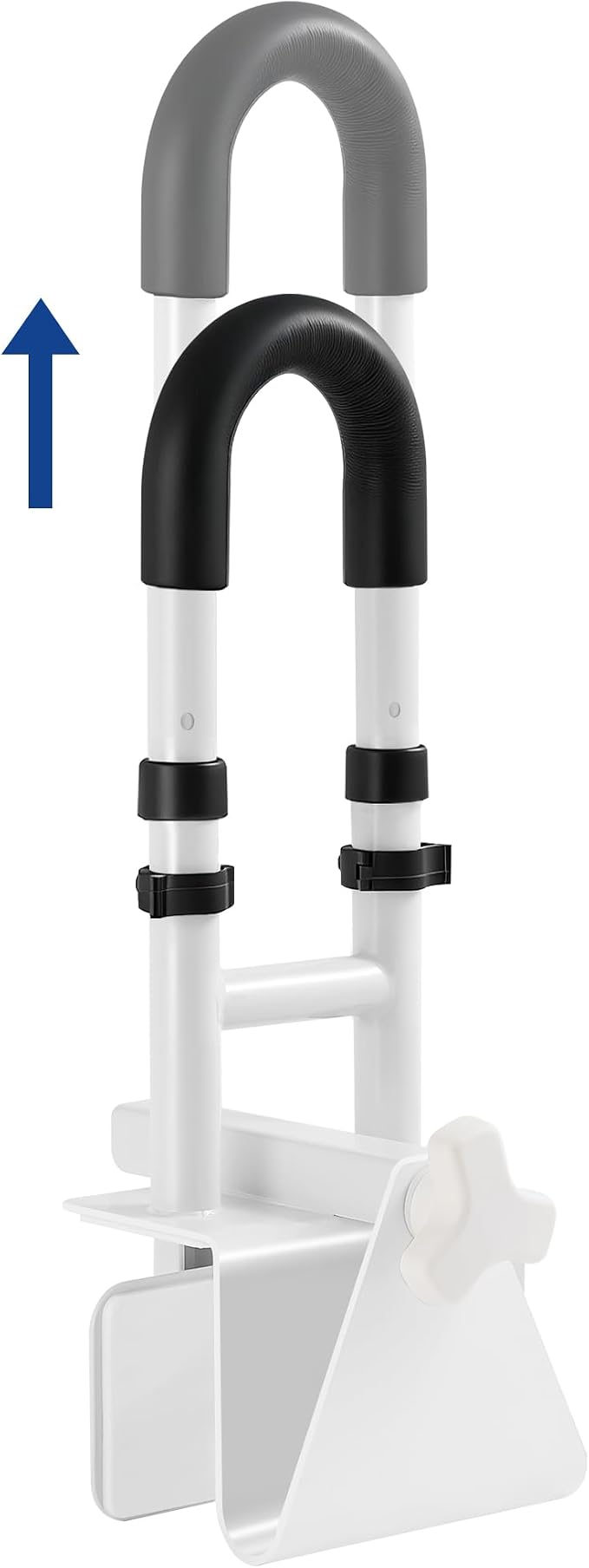 Adjustable Bathtub Grab Bar for Seniors - 3-Level Height Adjustment (13.7"-15.7"), Fits Tub Walls 3"-7", Safety Rail for Elderly & Disabled, Non-Slip Handle for Bathtub,Supports 300 lbs