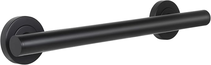 Lava Odoro Shower Grab Bar, Modern Stainless Steel Handicap Grab Bar for Bathtubs and Showers, Shower Safety Bar for Seniors Disabled, ADA-Compliant (Matte Black, 18 Inch)