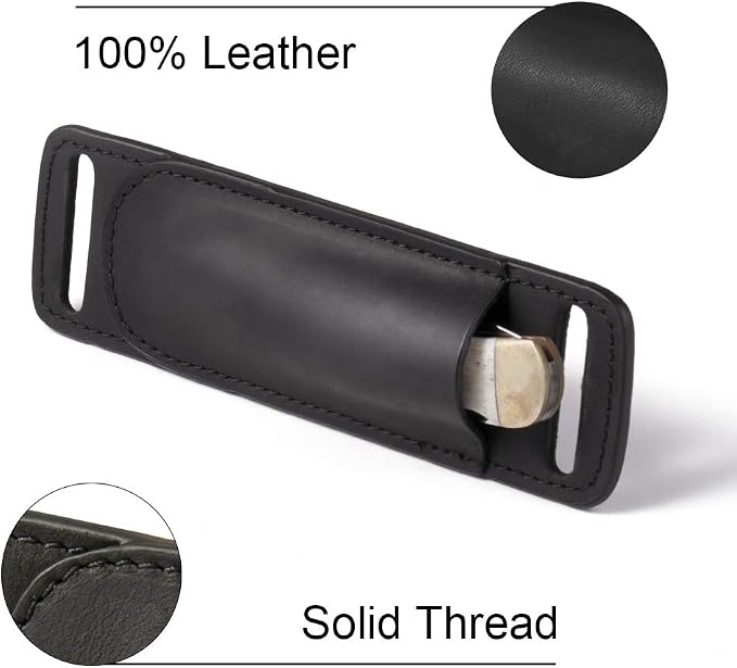 Gentlestache Leather Knife Sheaths for Belt, Knife Holster, Pocket Knife Sheath, EDC Leather Sheath for Folding Knife Carrier