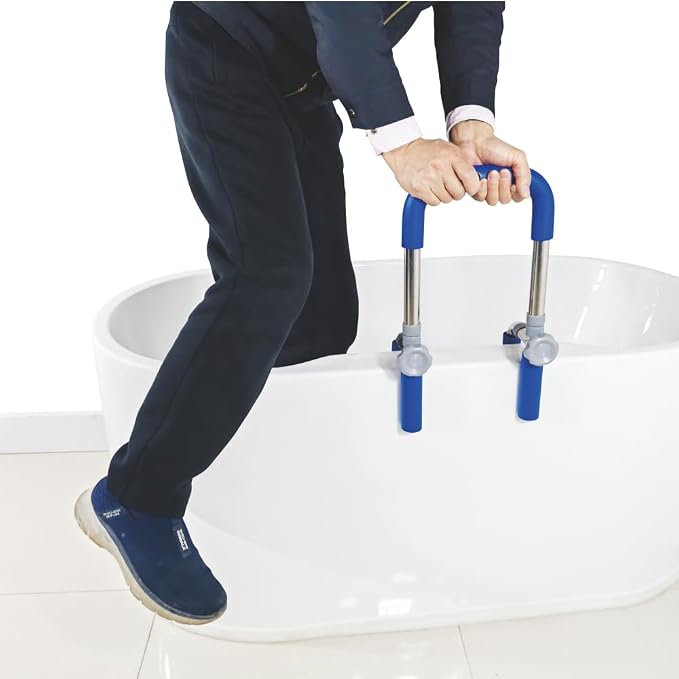 Anti-Slip Bathtub Grab Bar Safety Bar for Seniors and Handicap - for Assistance Getting in and Out of Tub, Easy to Install on Most Tubs