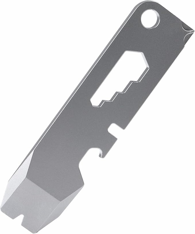 Titanium keychain tool,Lightweight Multipurpose Tool, Paint Can Opener, Pry Tools, Wrench Bottle Opener,Ideal Every Day Carry for Men, RFLPB05