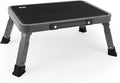 Valeo Folding Step Stool, Adjustable Step Stool with Non-Slip Platform, 330 Lbs Capacity, Step Ladder for Adults or Kids in Kitchen, Bathroom, RV, Camping, Office, Black