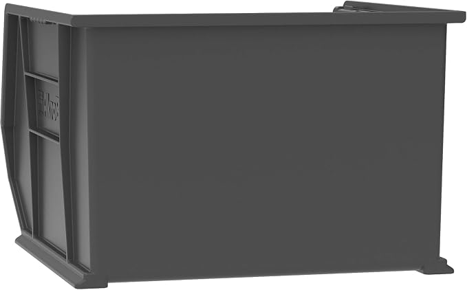 Akro-Mils 30270 AkroBins Plastic Storage Bins, Space-Saving Stackable Bins for Garage, Pantry, Craft Organization, 18" x 16" x 11", Black, 3-Pack