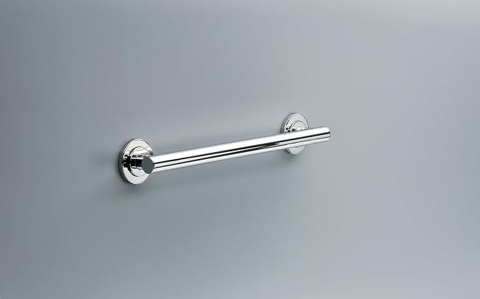 Franklin Brass Voisin (1-Pack) 18' ADA Grab Bar Bathtub Handle Safety Grip in Bright Stainless Steel 1-1/4' diameter Wall Mount Shower Handicap VOI5918-BS