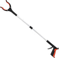 2025 Upgrade Grabber Reacher Tool, 360° Rotating Head, Wide Jaw, 32" Foldable, Lightweight Trash Claw Grabbers for Elderly, Reaching Tool for Trash Pick Up Stick, Litter Picker, Arm Extension (Orange)